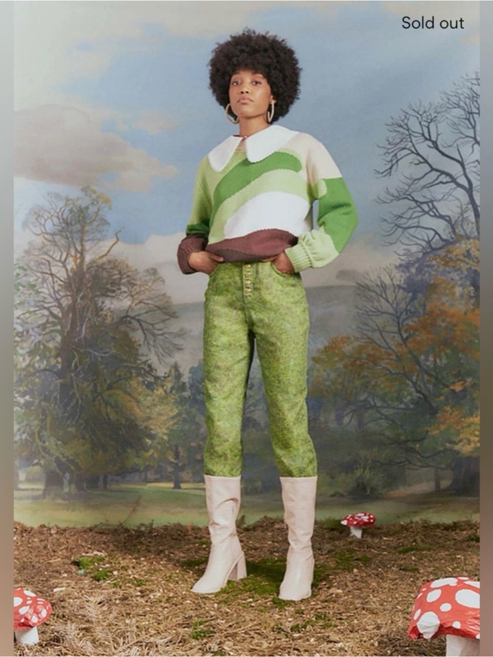 House of Sunny Green Jeans Londons Fields Jessie Grass Straight Leg Pants Size 6